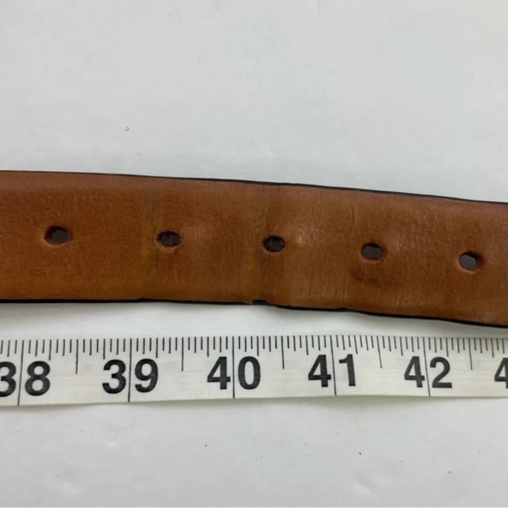 Columbia Tan Leather Braided Woven‎ Size 38 Men’s Belt